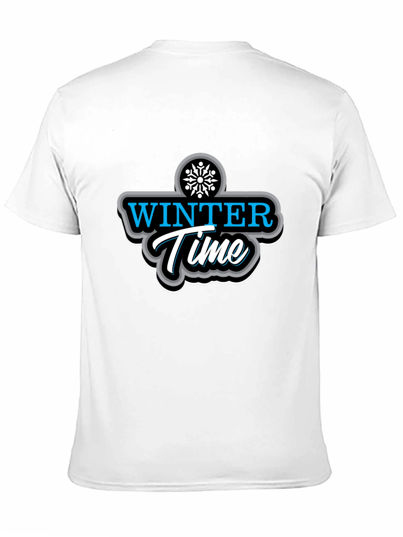Winter Time Black Graphic T-Shirt