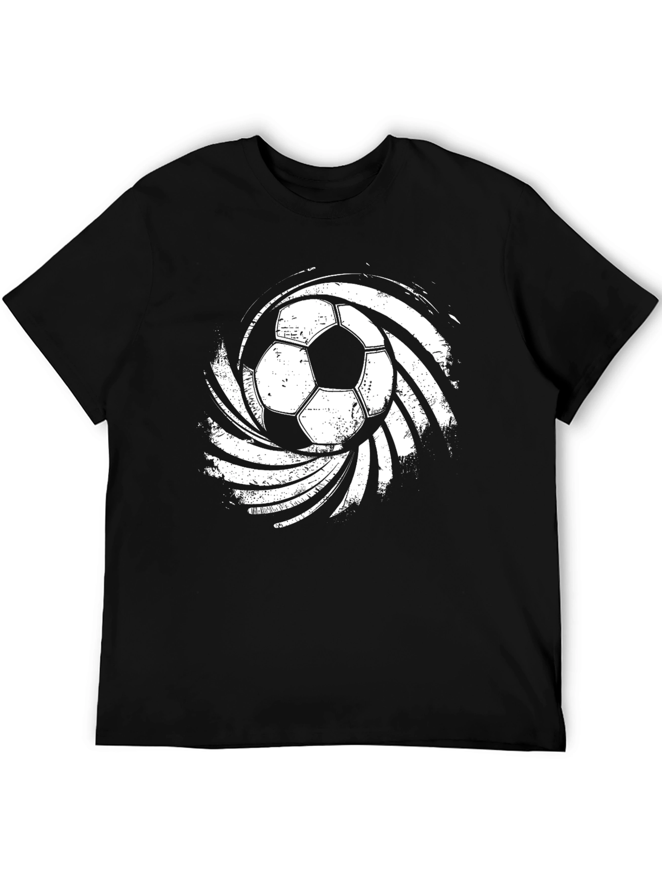 Distressed Soccer Ball Graphic T-Shirt