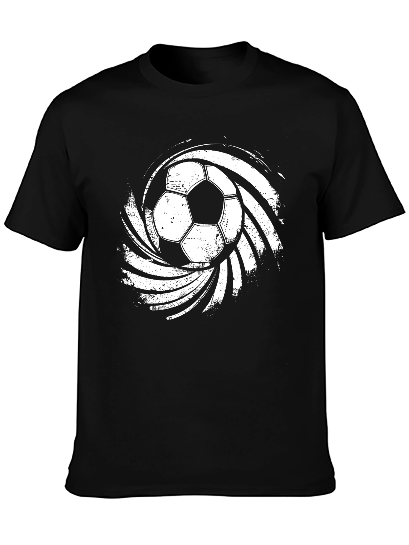 Distressed Soccer Ball Graphic T-Shirt