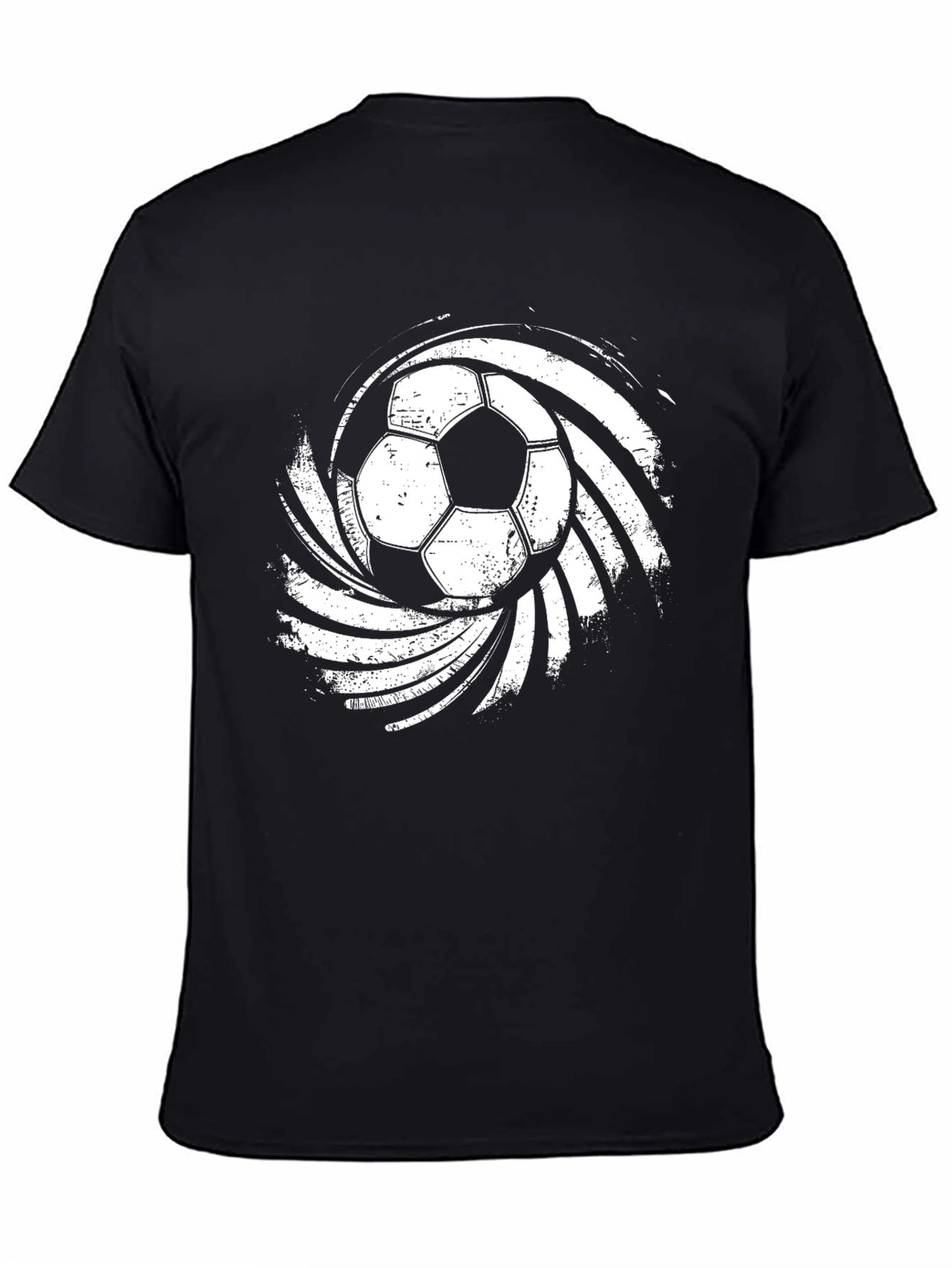 Distressed Soccer Ball Graphic T-Shirt