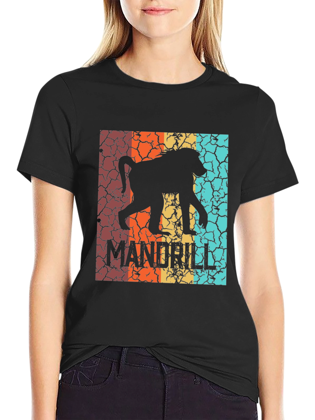 Retro Mandrill Silhouette Graphic T-Shirt