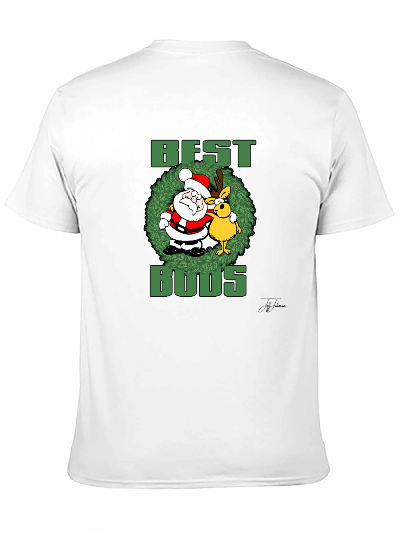 Best Buds Santa & Rudolph Graphic T-Shirt