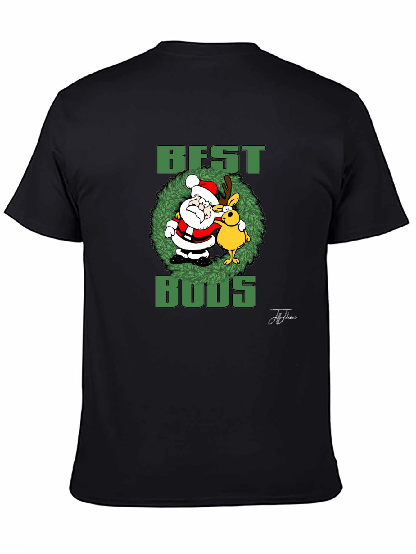 Best Buds Santa & Rudolph Graphic T-Shirt