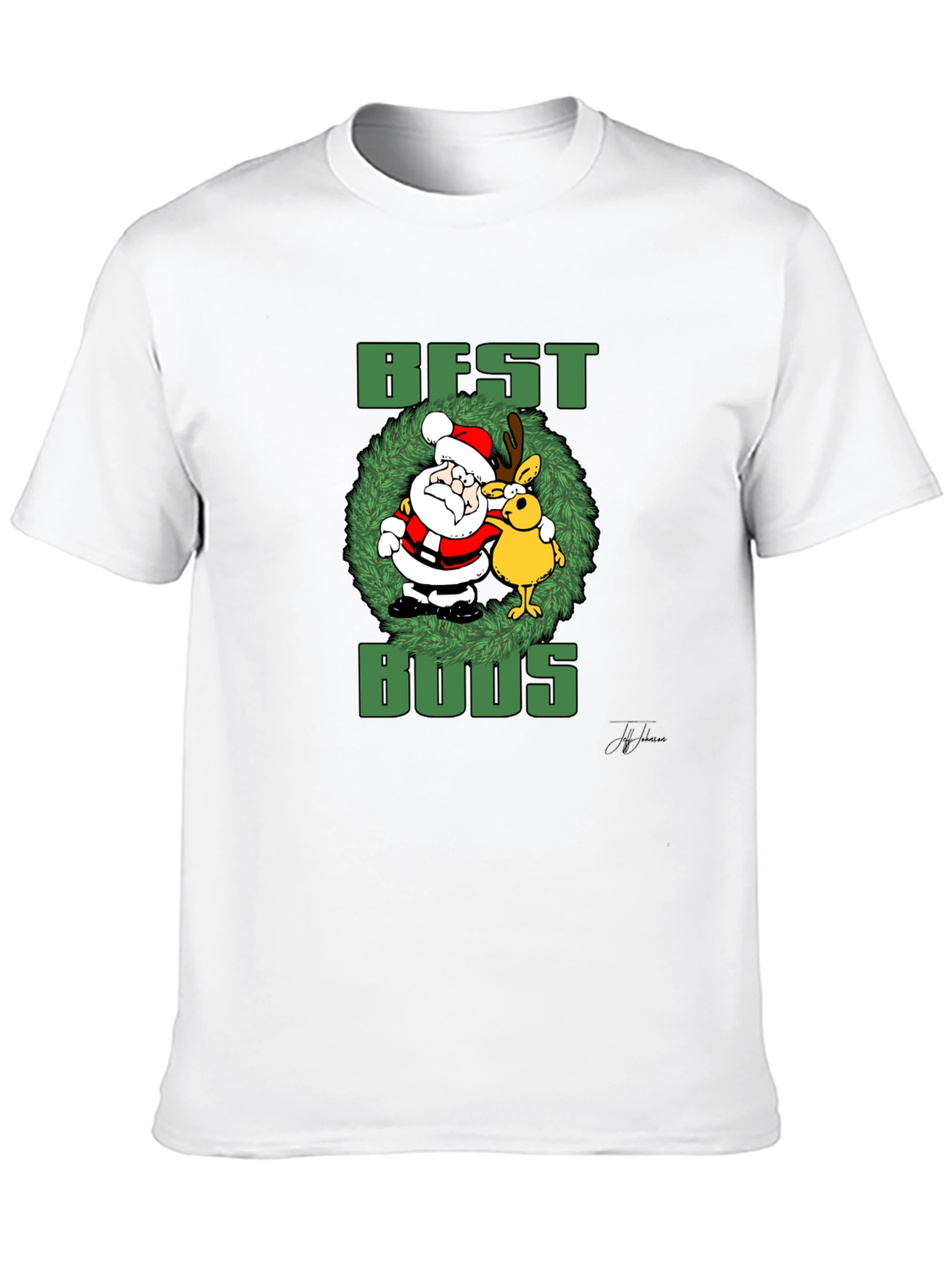 Best Buds Santa & Rudolph Graphic T-Shirt