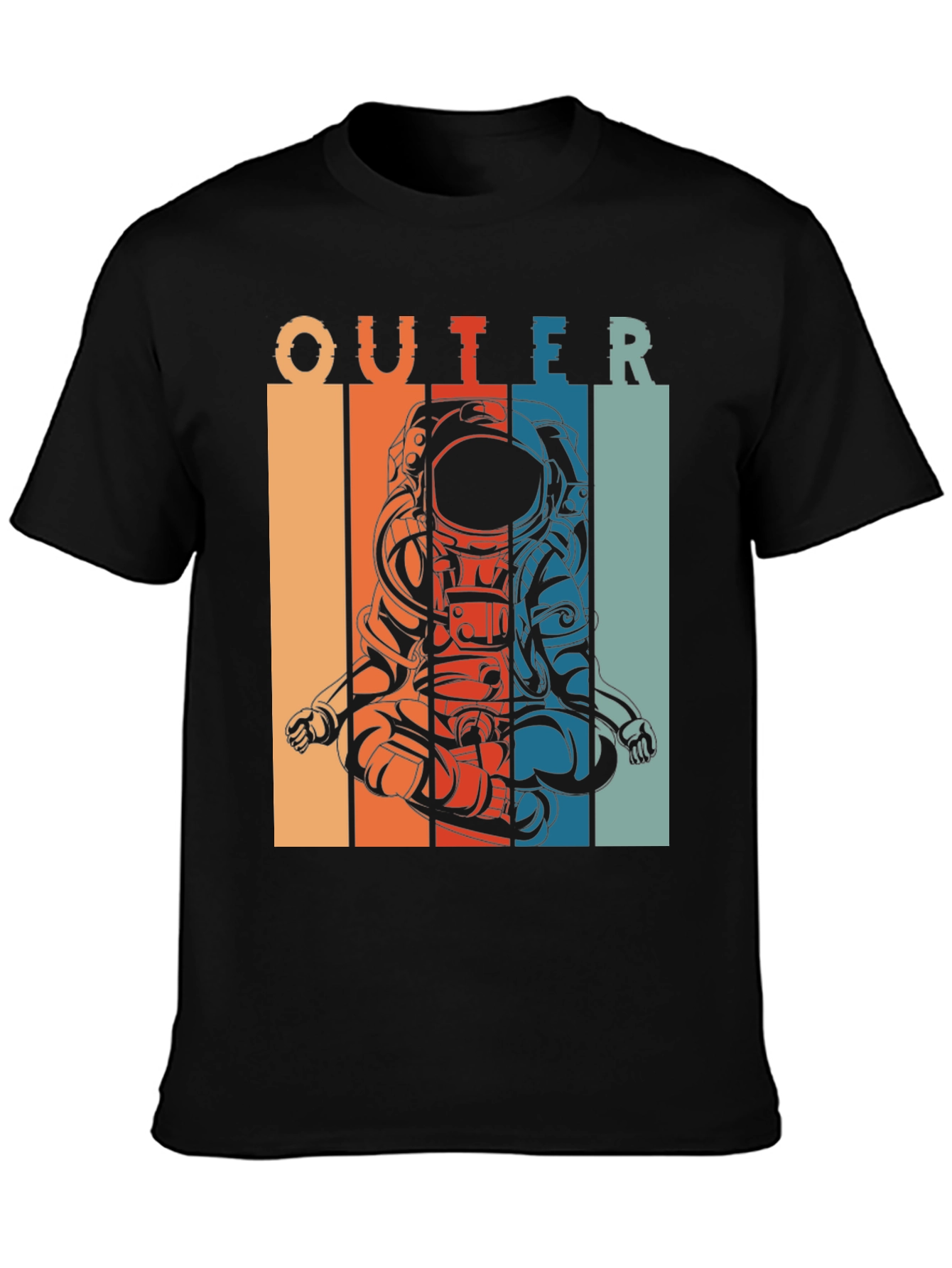 Outer Space Astronaut Meditation Graphic T-Shirt