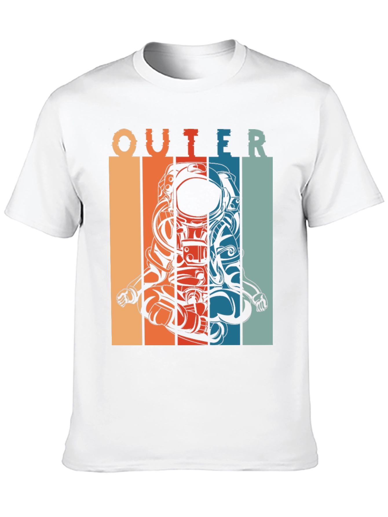 Outer Space Astronaut Meditation Graphic T-Shirt