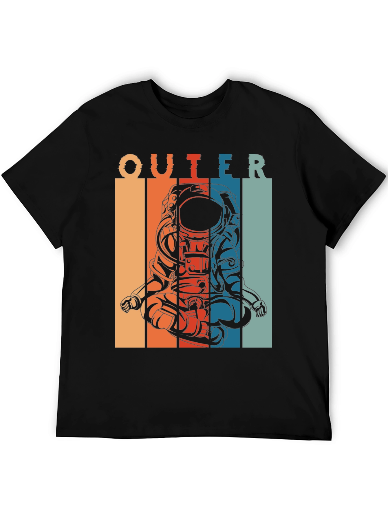 Outer Space Astronaut Meditation Graphic T-Shirt