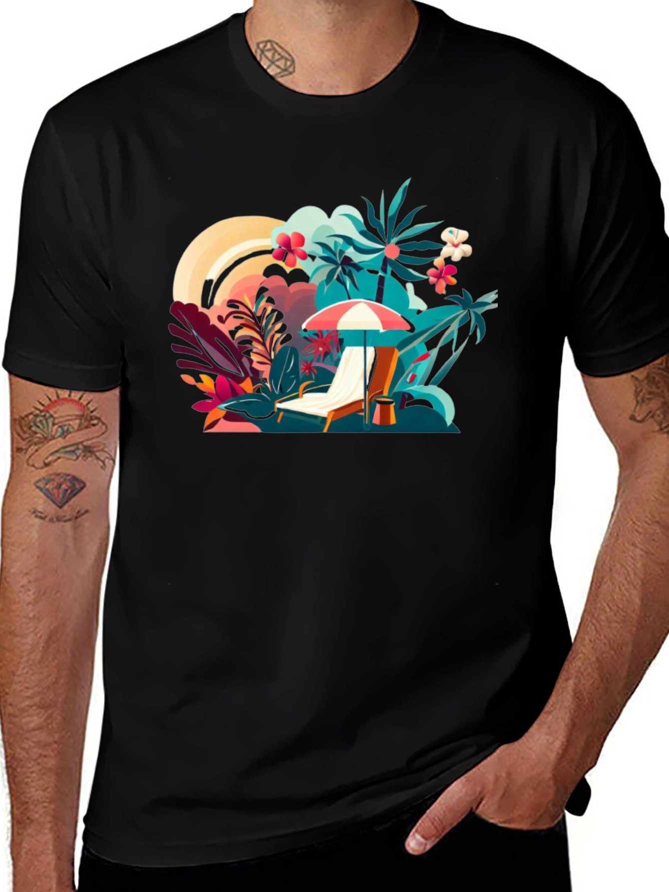 Tropical Beach T-Shirt - Vacation Vibes