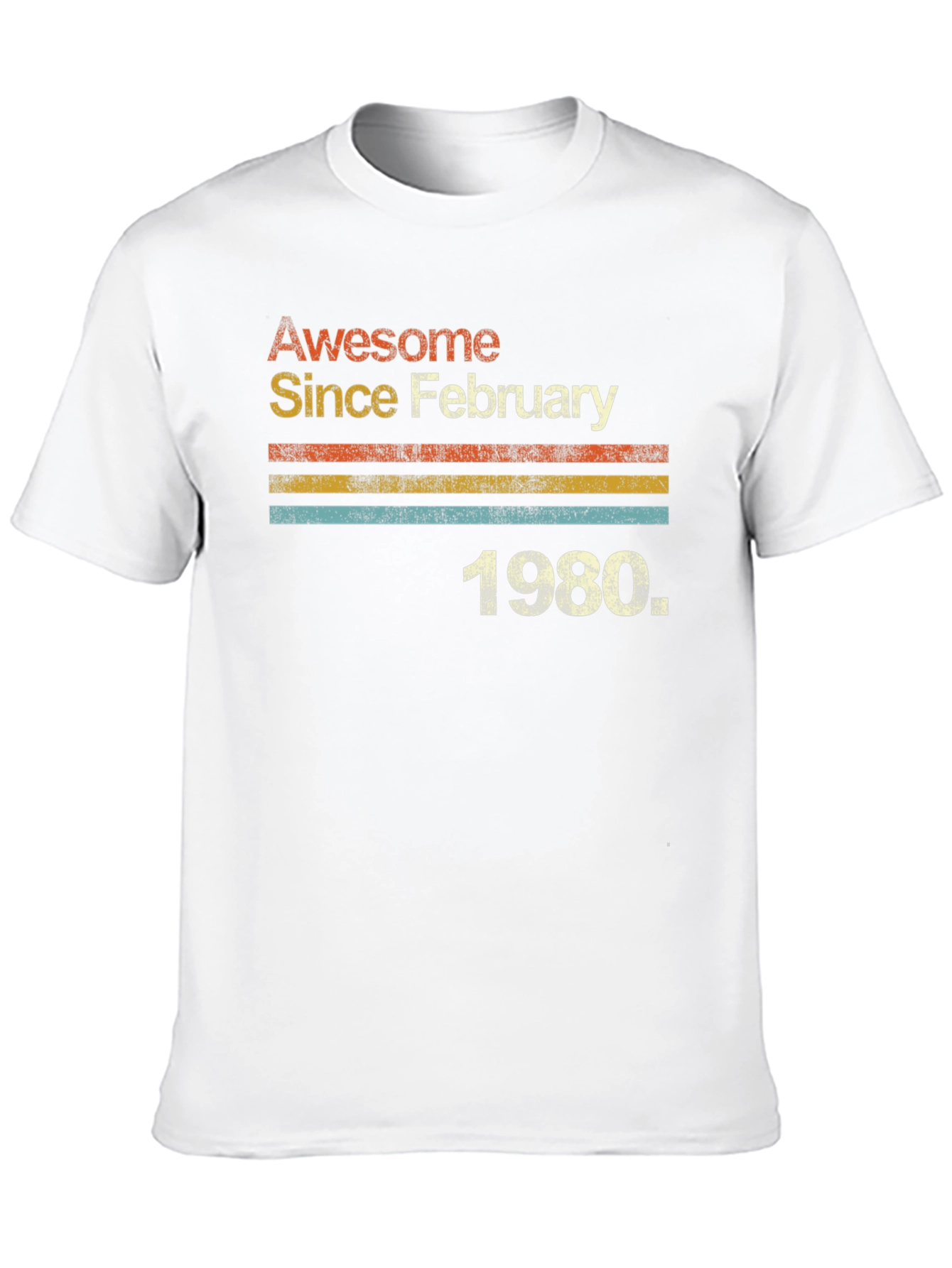 Awesome Since February 1980 Black T-Shirt