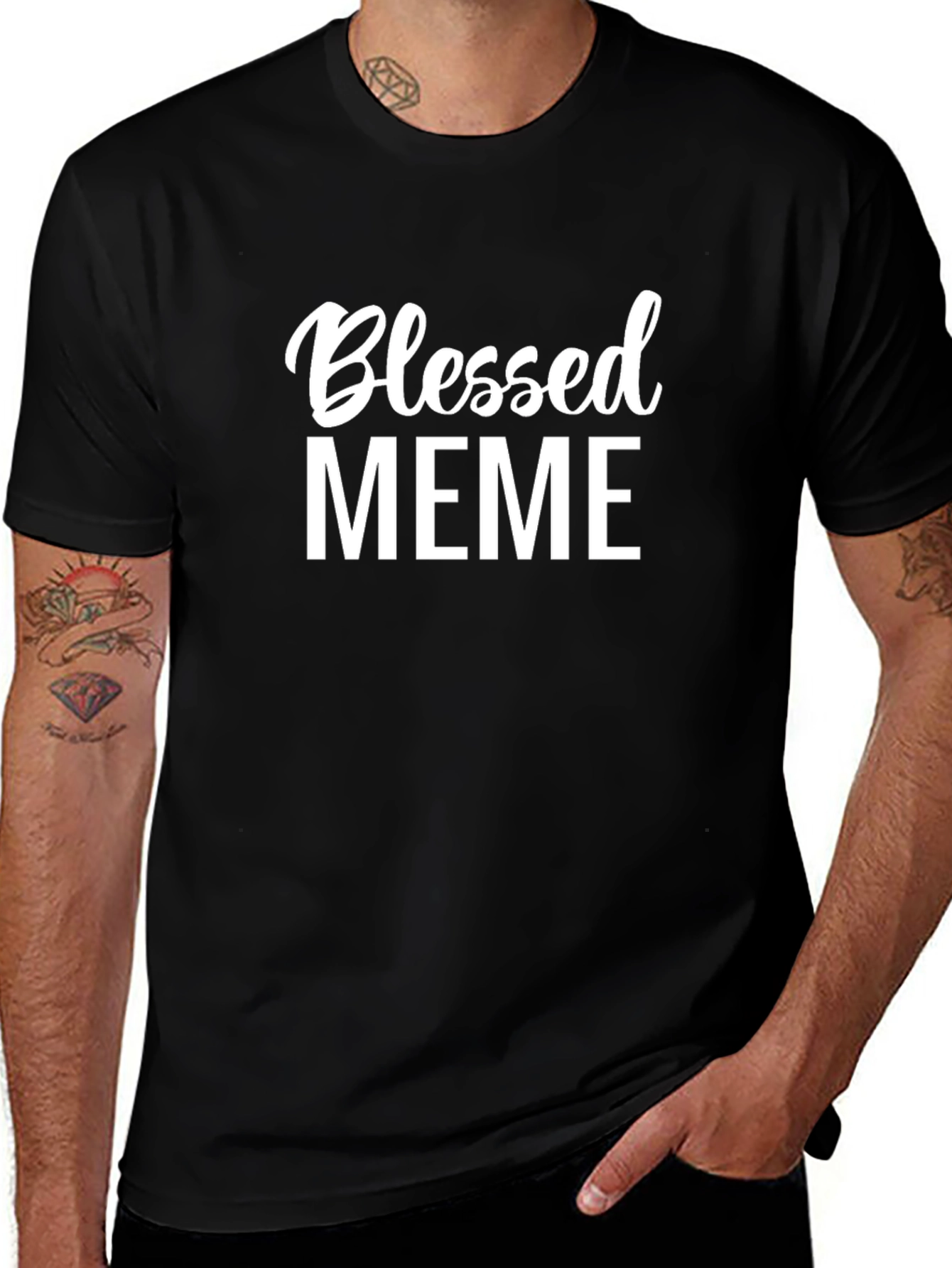 Blessed Meme Graphic T-Shirt