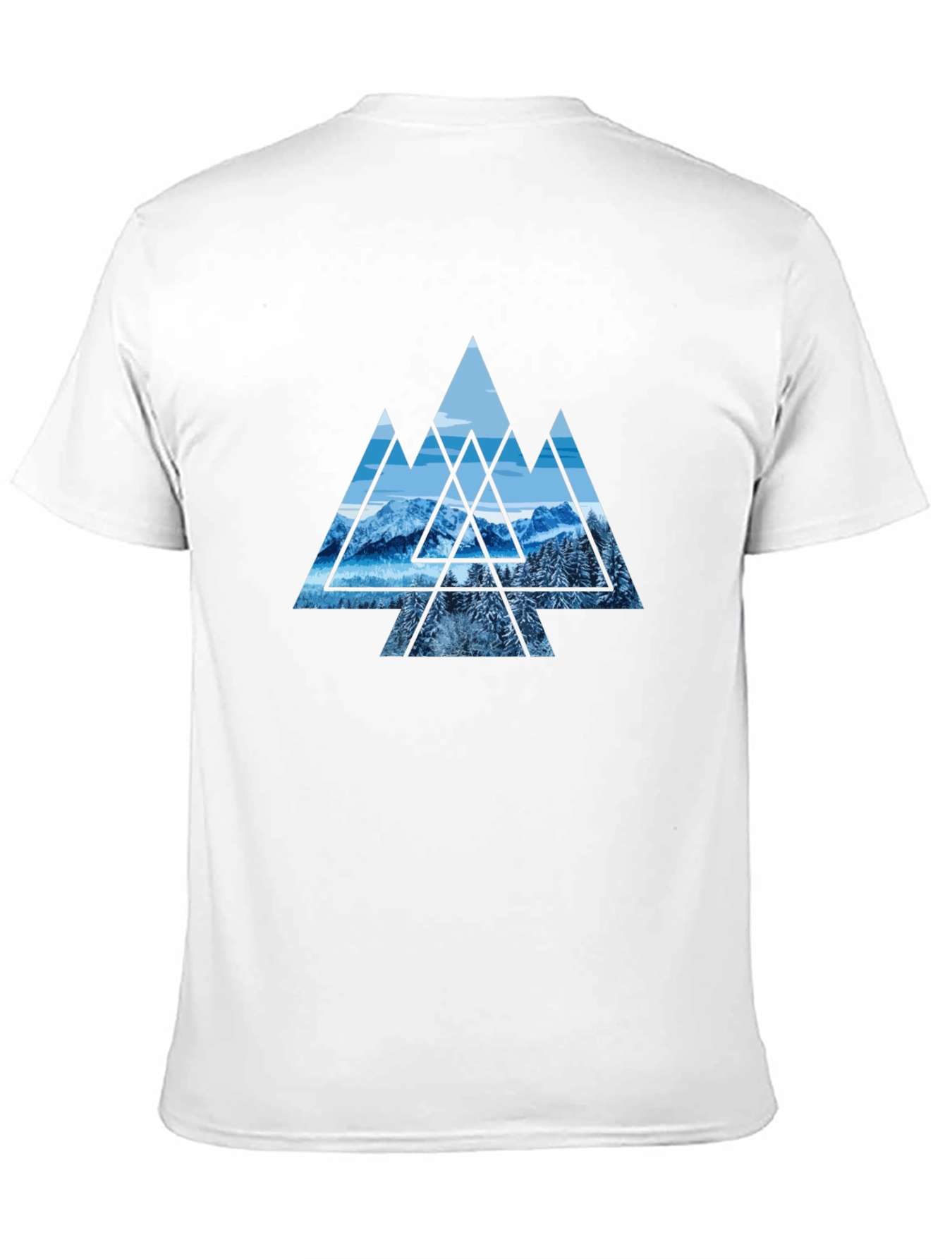 Mountainscape Graphic Print Black Tee