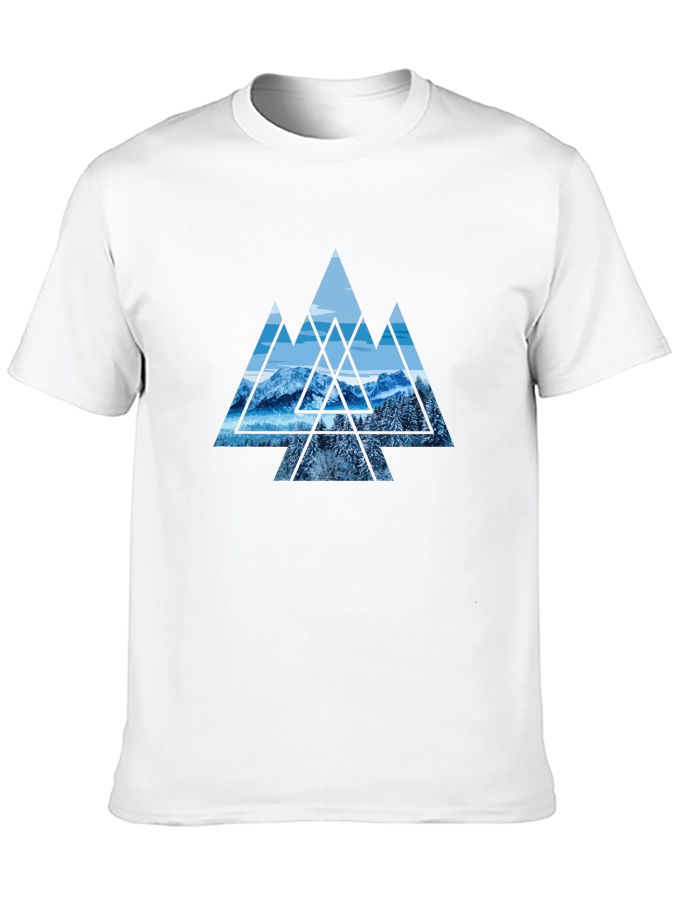 Mountainscape Graphic Print Black Tee
