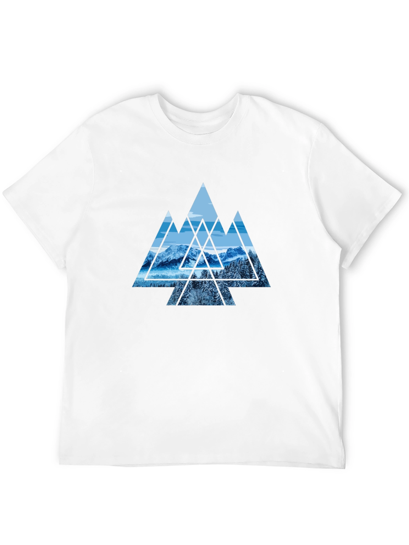 Mountainscape Graphic Print Black Tee