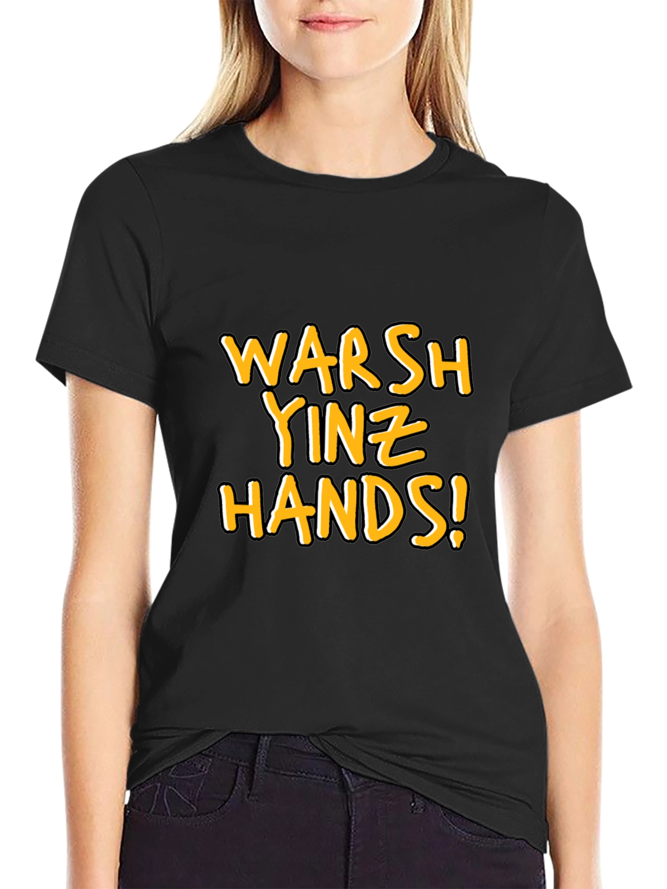 Warsh Yinz Hands! Novelty Graphic Tee