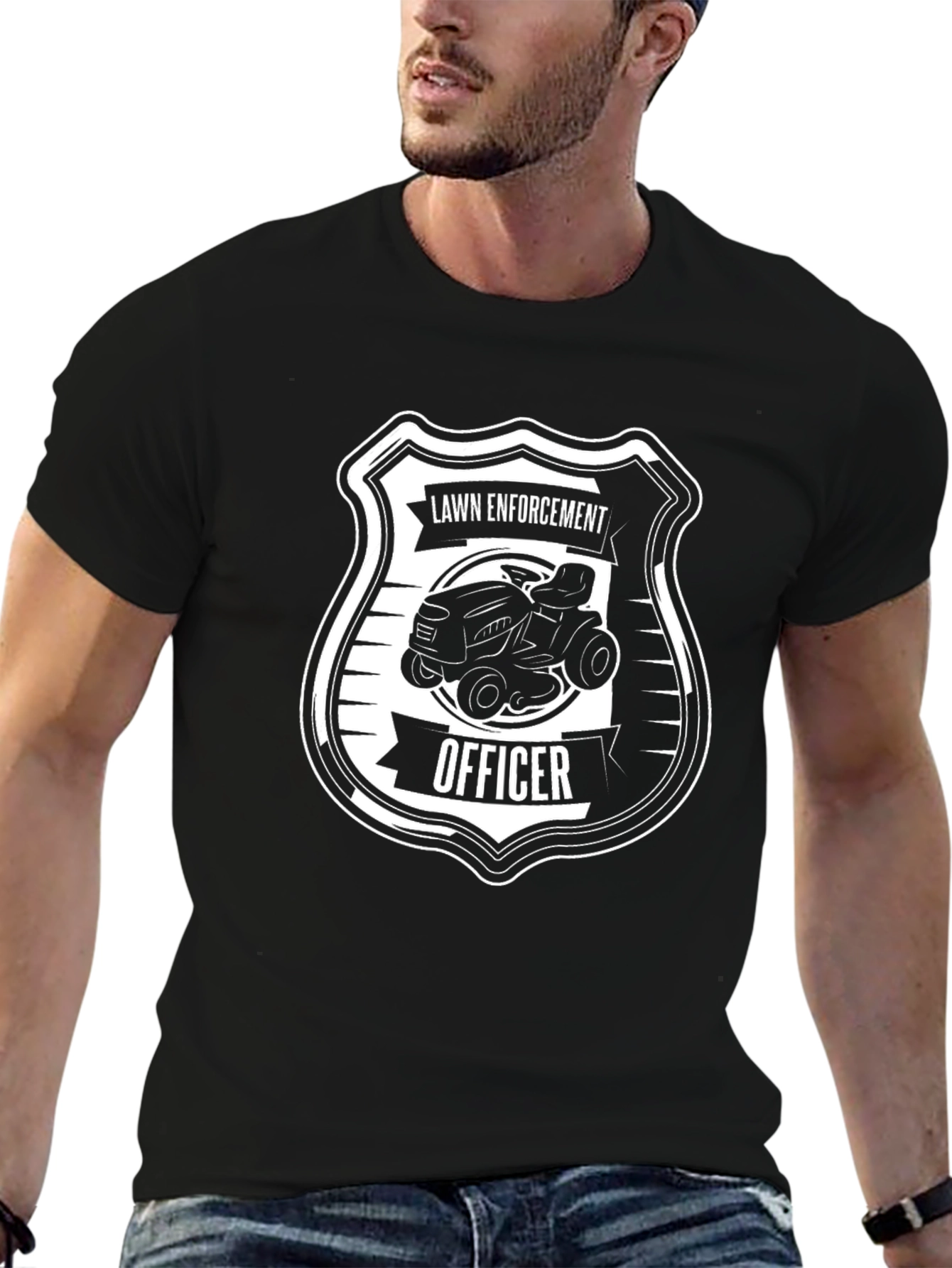 Lawn Enforcement Officer T-Shirt - Funny Gardening Tee