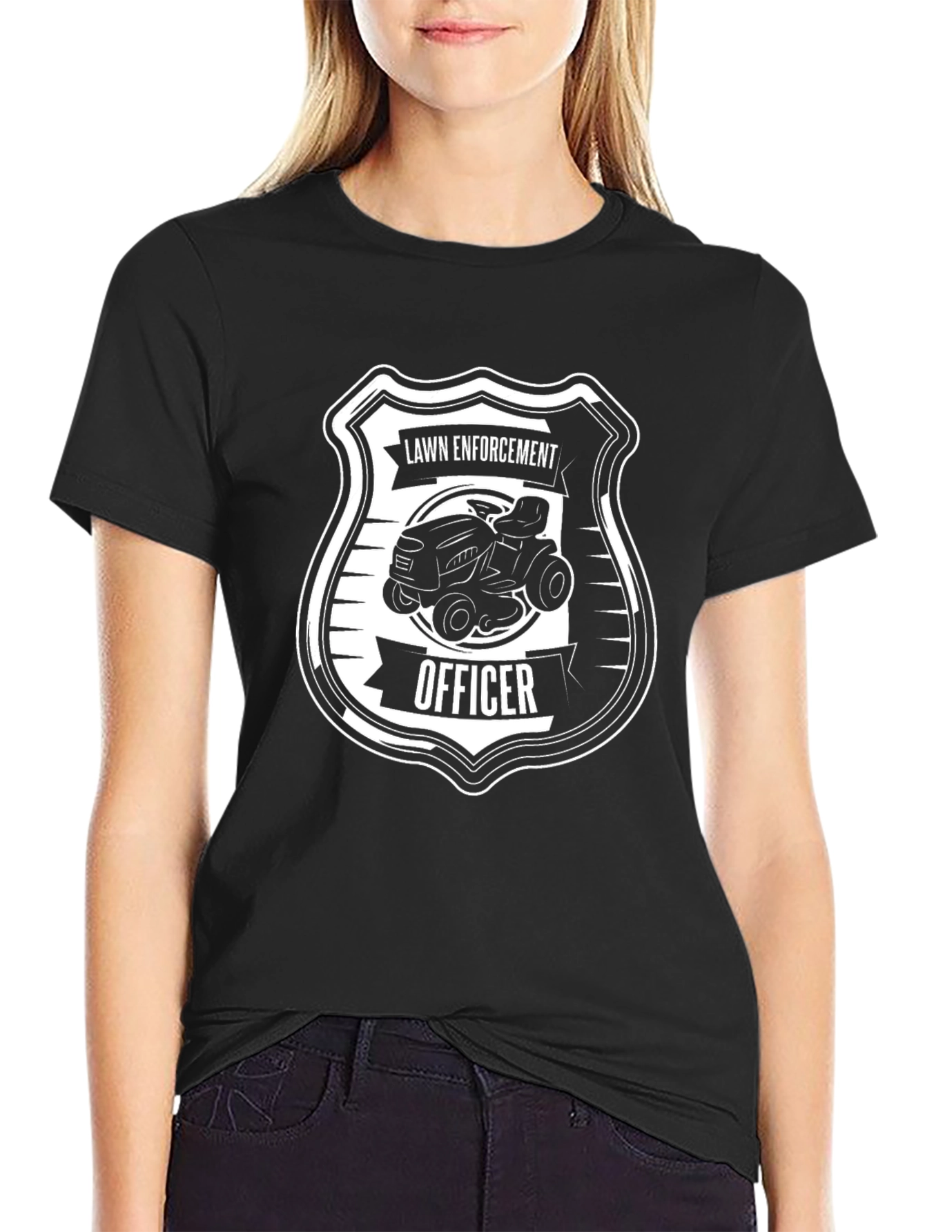 Lawn Enforcement Officer T-Shirt - Funny Gardening Tee