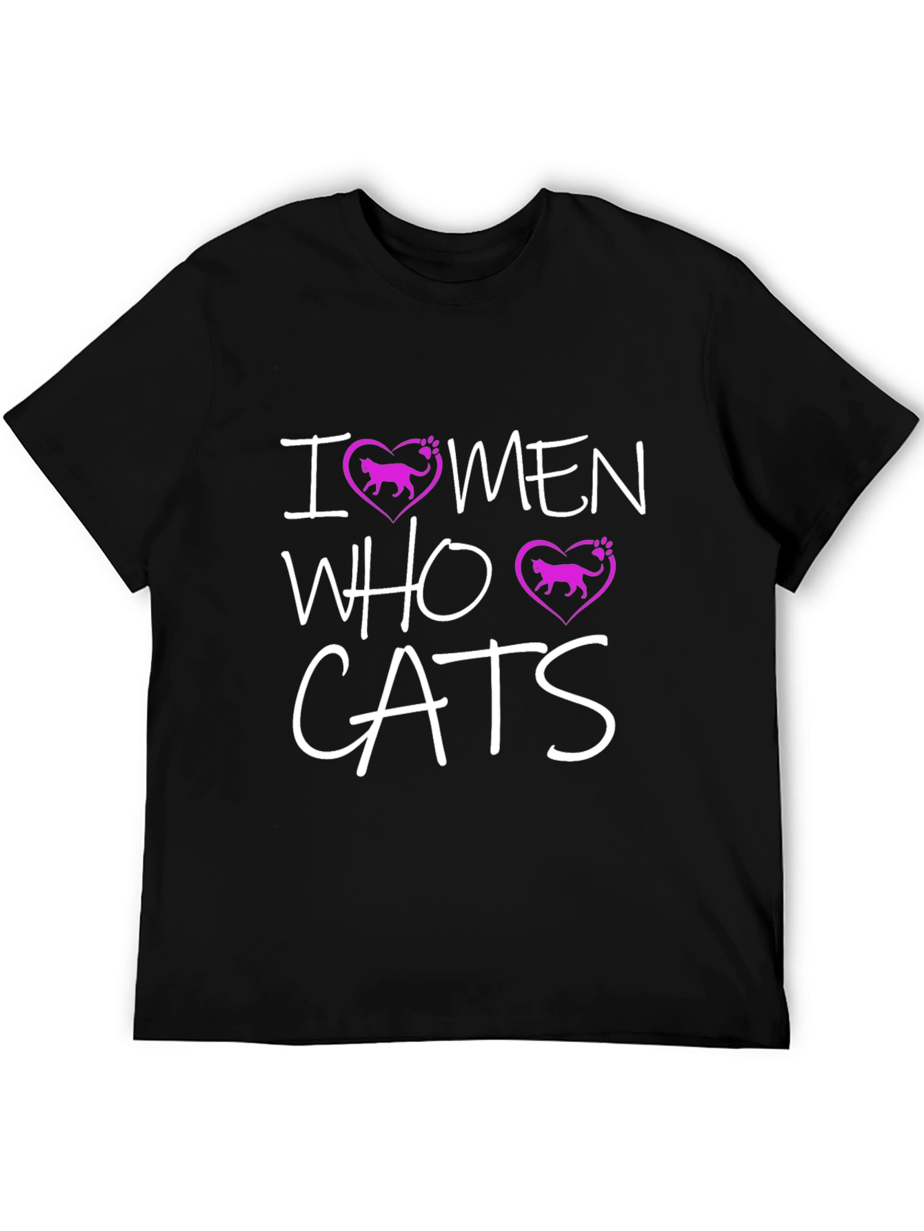 I Love Men Who Love Cats Graphic T-Shirt