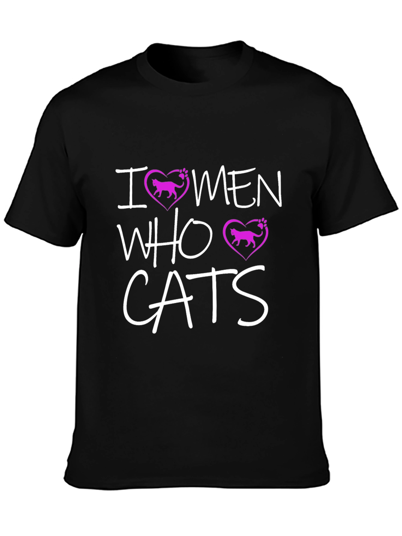I Love Men Who Love Cats Graphic T-Shirt
