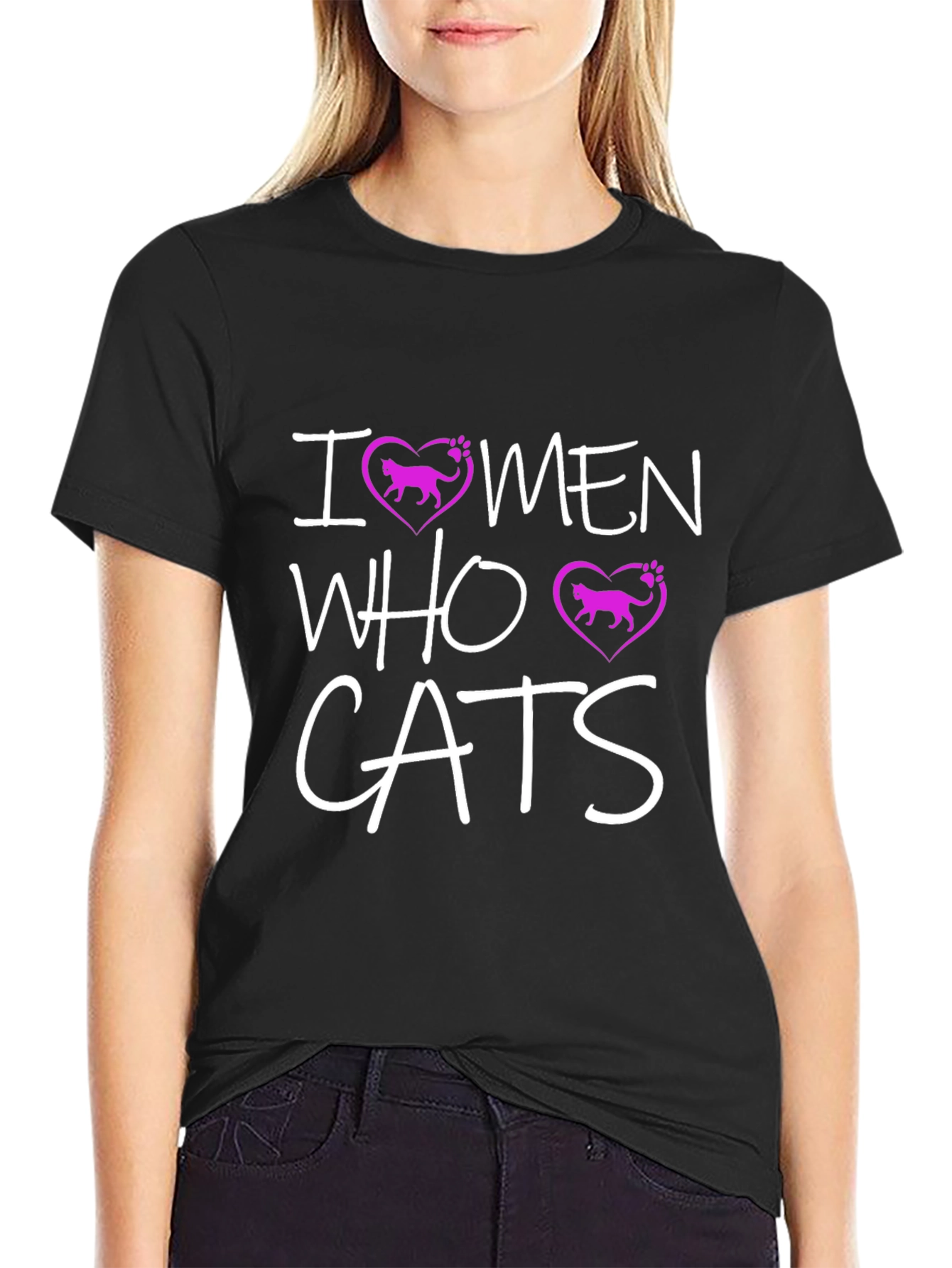 I Love Men Who Love Cats Graphic T-Shirt