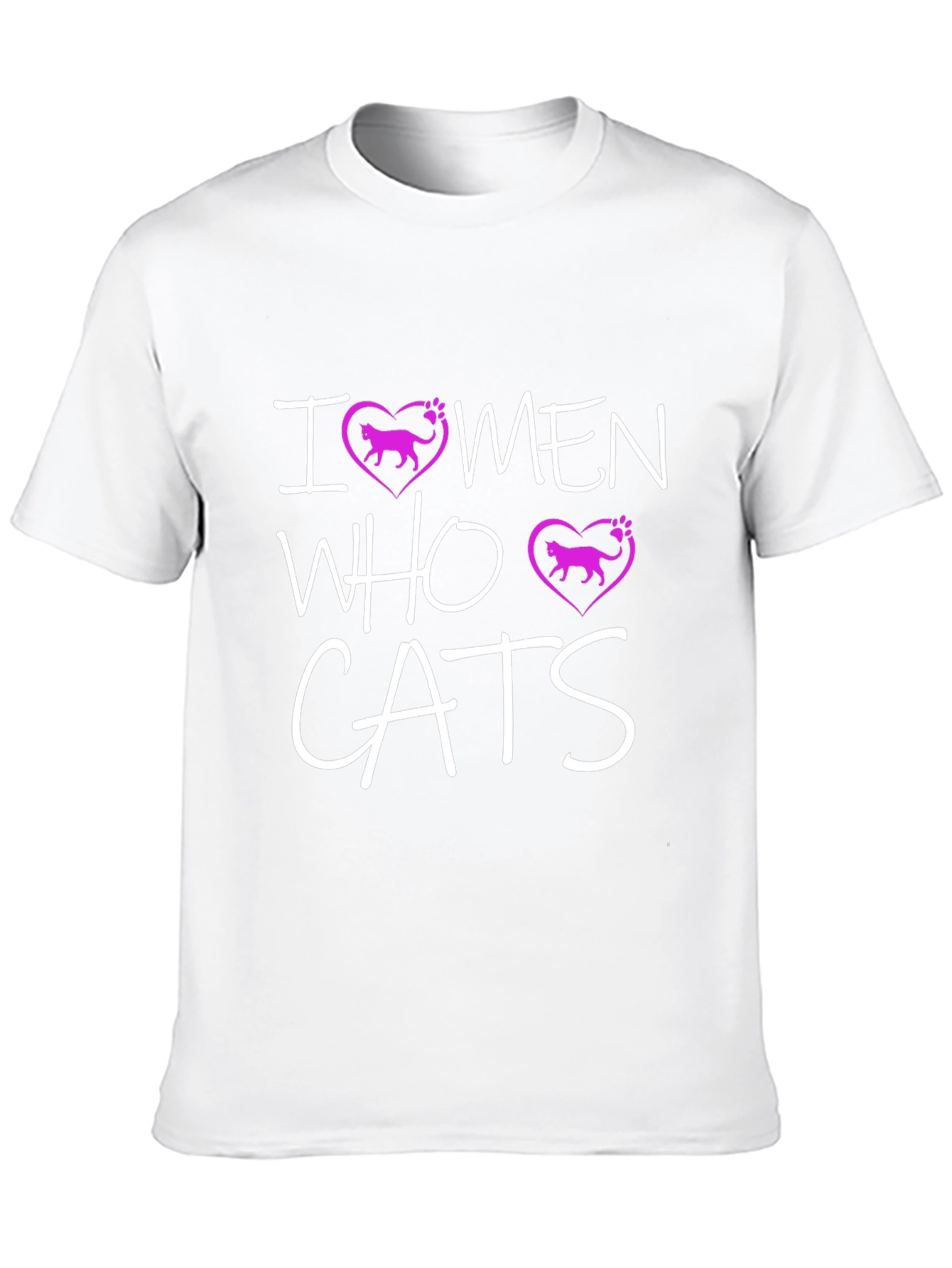 I Love Men Who Love Cats Graphic T-Shirt
