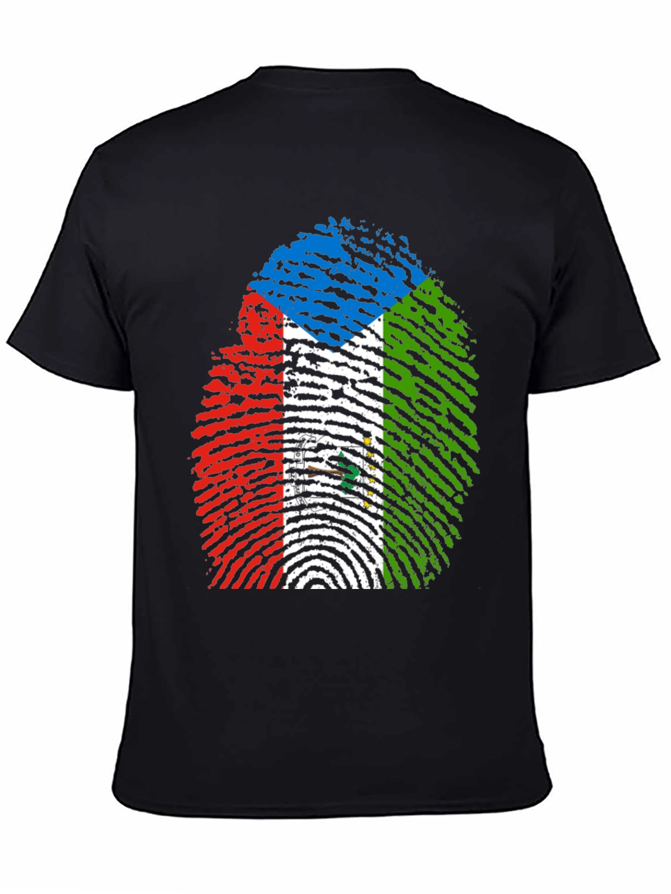 Equatorial Guinea Flag Fingerprint T-Shirt