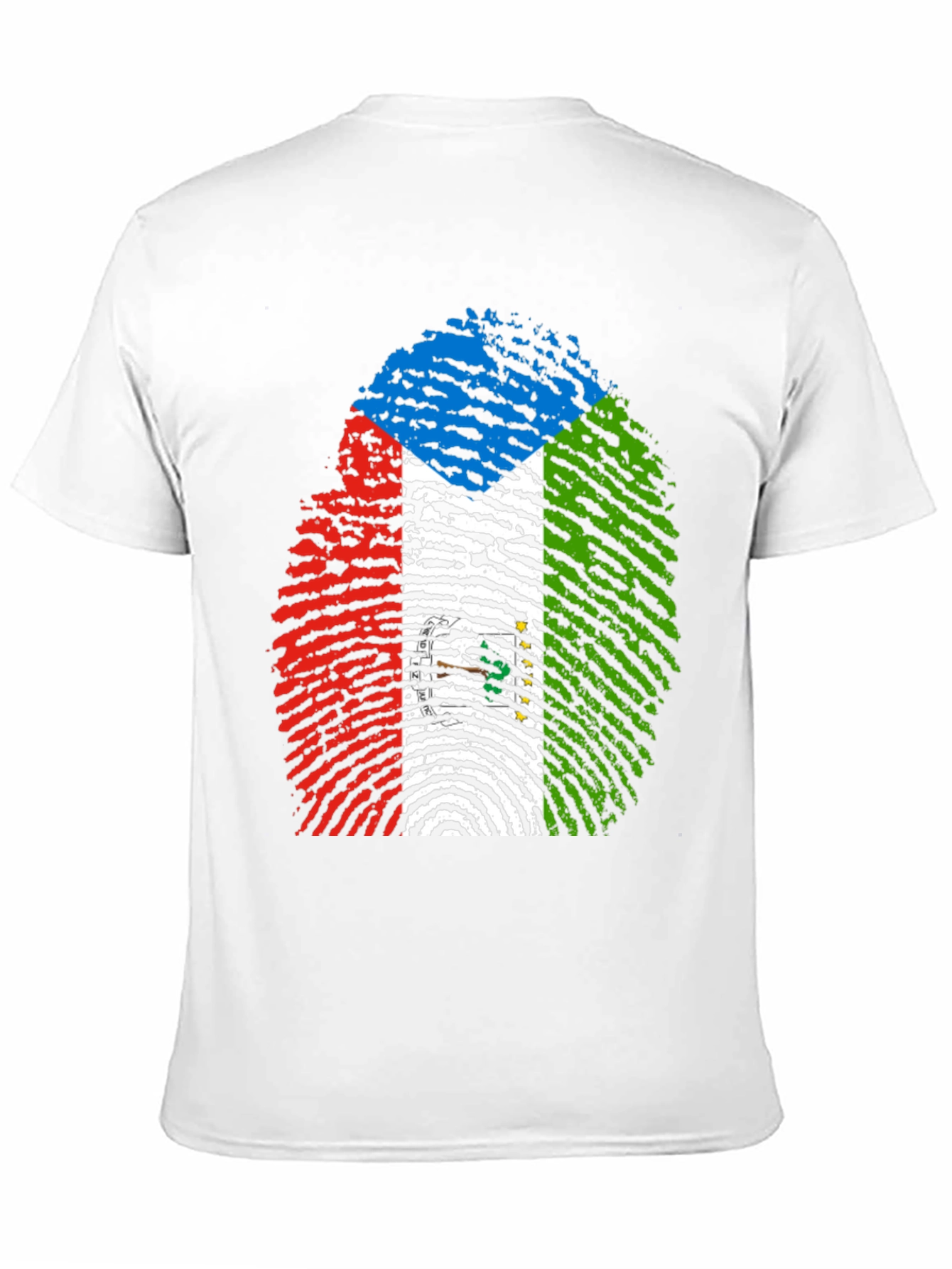 Equatorial Guinea Flag Fingerprint T-Shirt