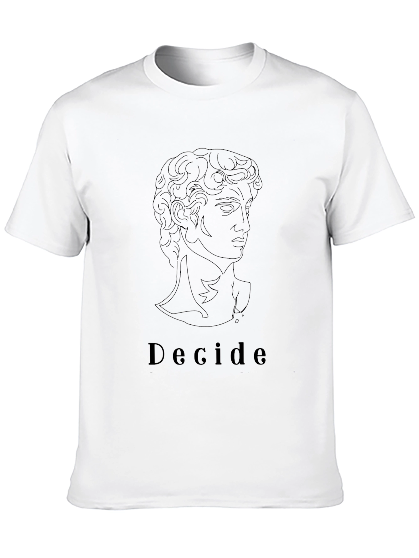 Decide David Statue Outline Graphic Tee - Black