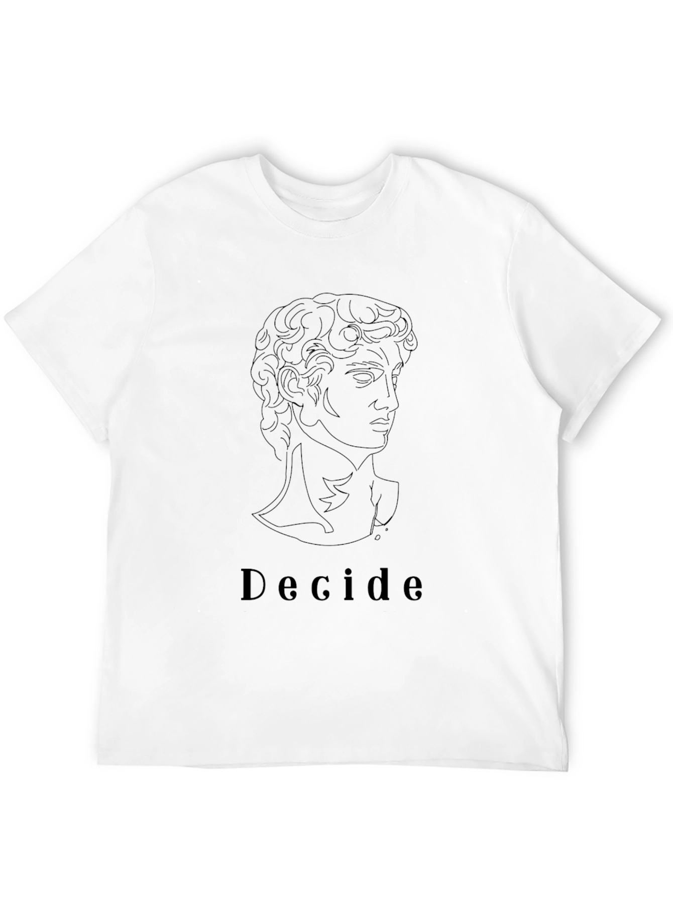 Decide David Statue Outline Graphic Tee - Black