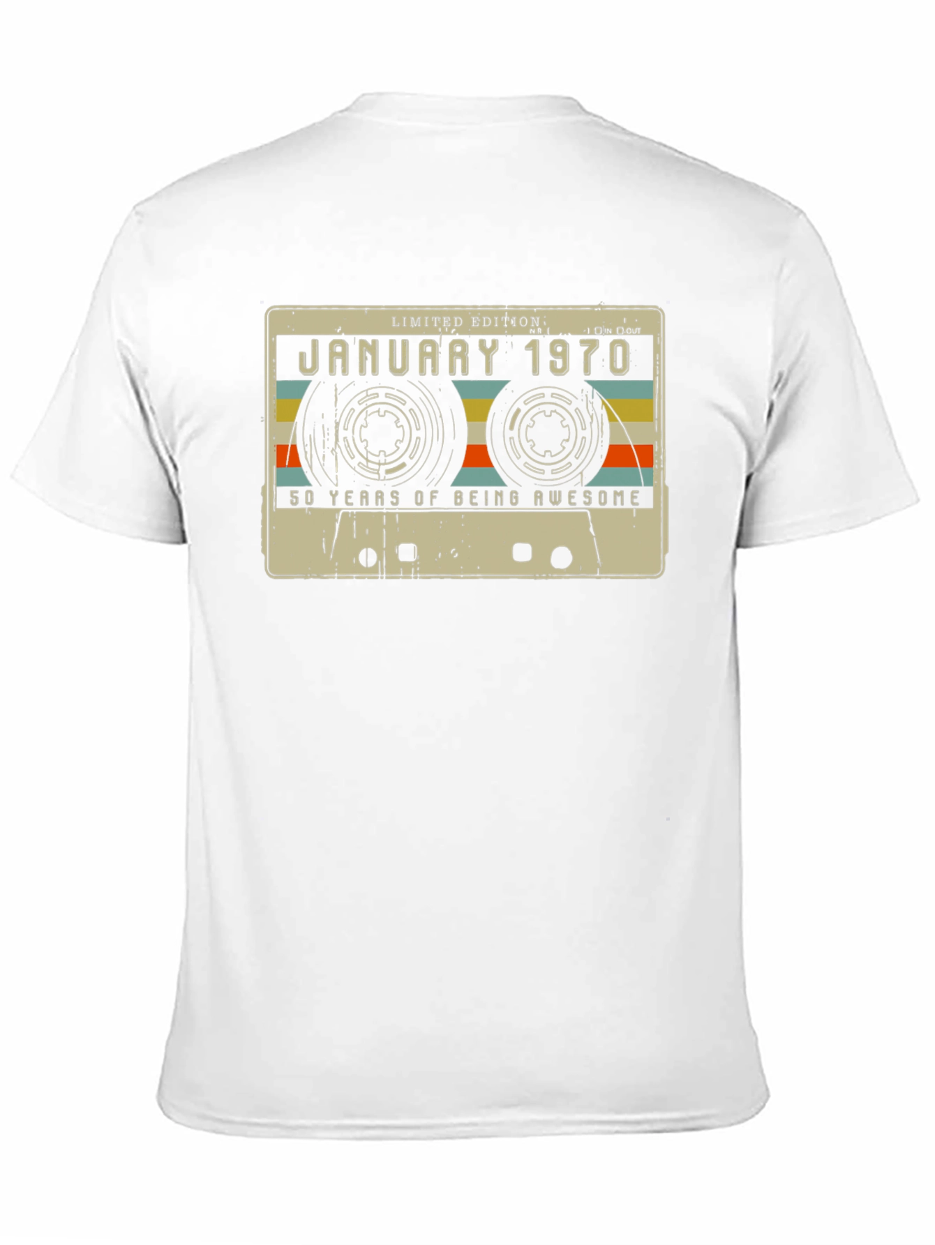 January 1970 Cassette Tape 50th Birthday T-Shirt