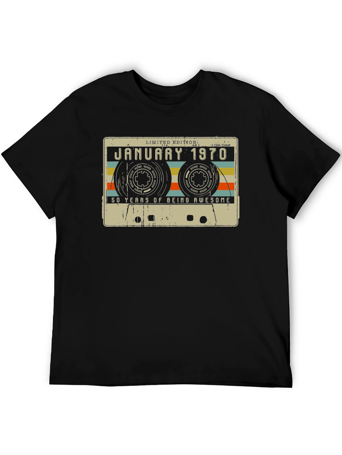 January 1970 Cassette Tape 50th Birthday T-Shirt