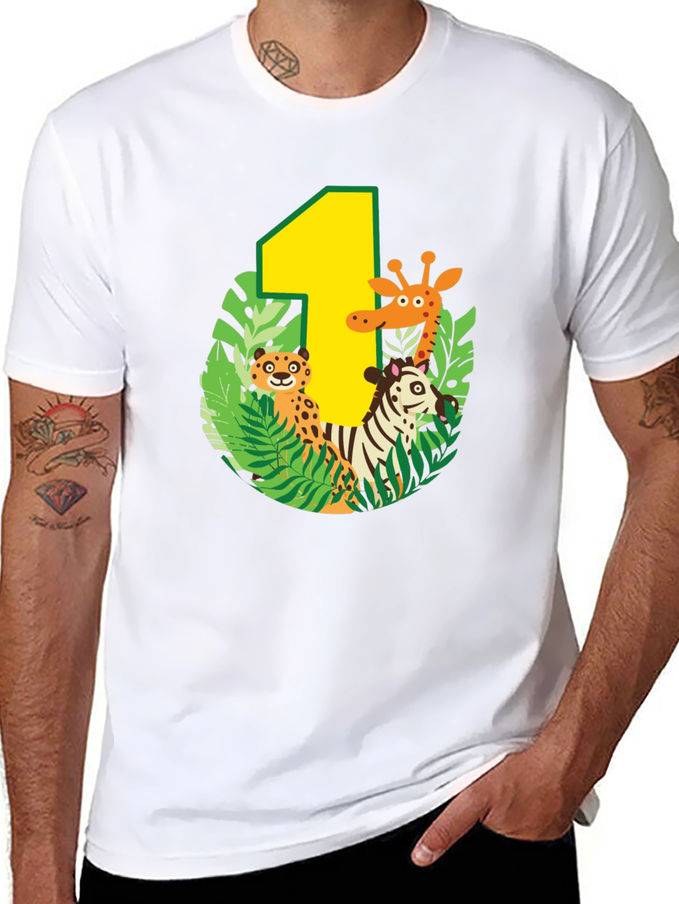 Jungle Animals First Birthday T-Shirt