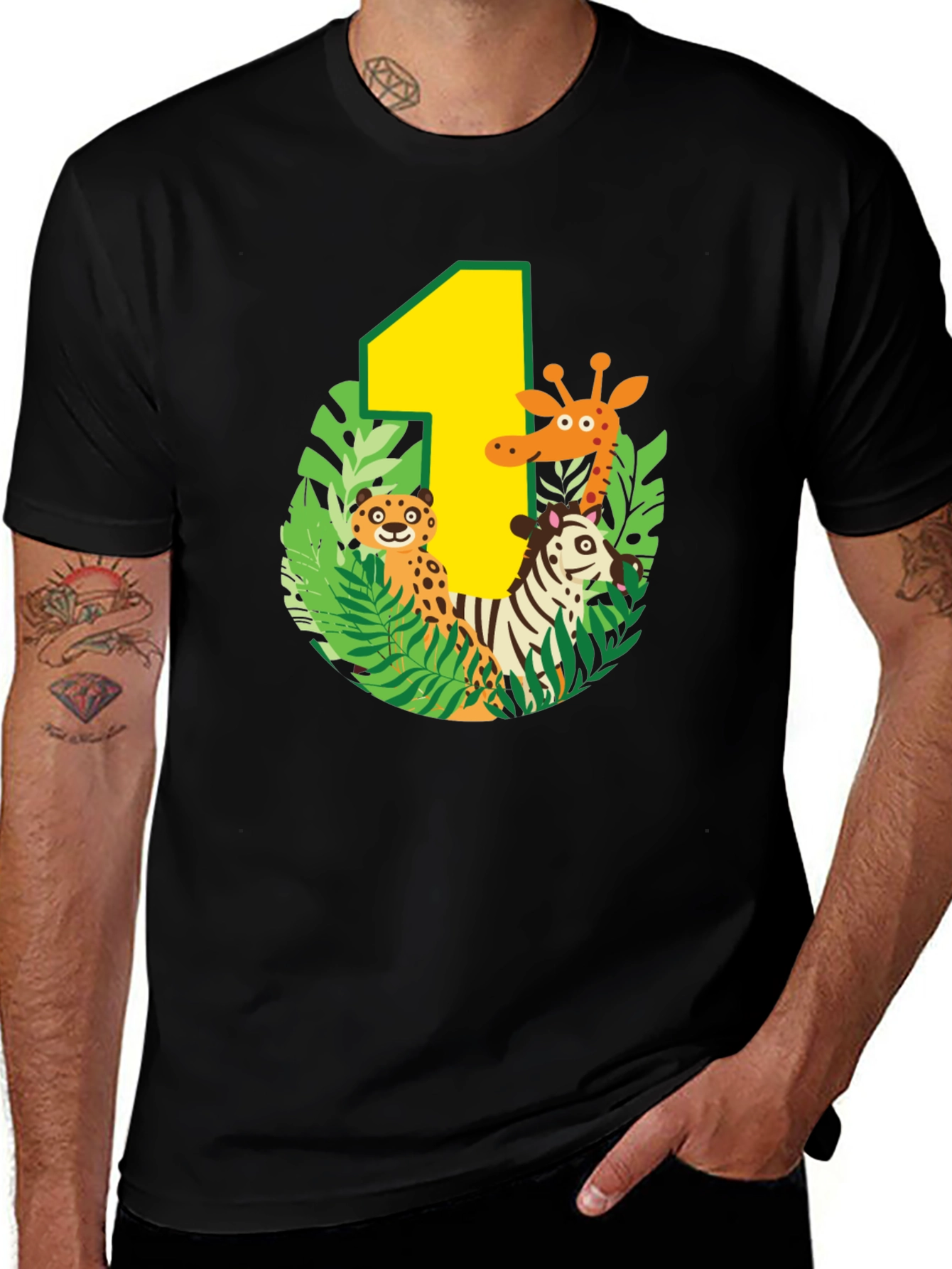 Jungle Animals First Birthday T-Shirt