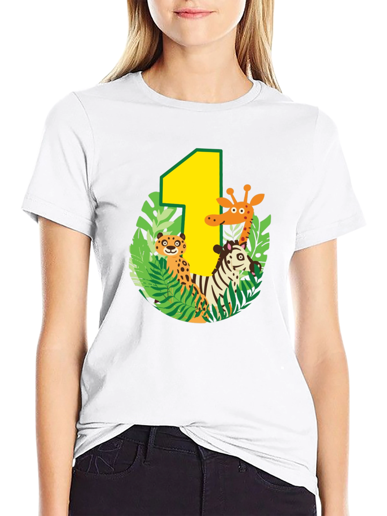 Jungle Animals First Birthday T-Shirt