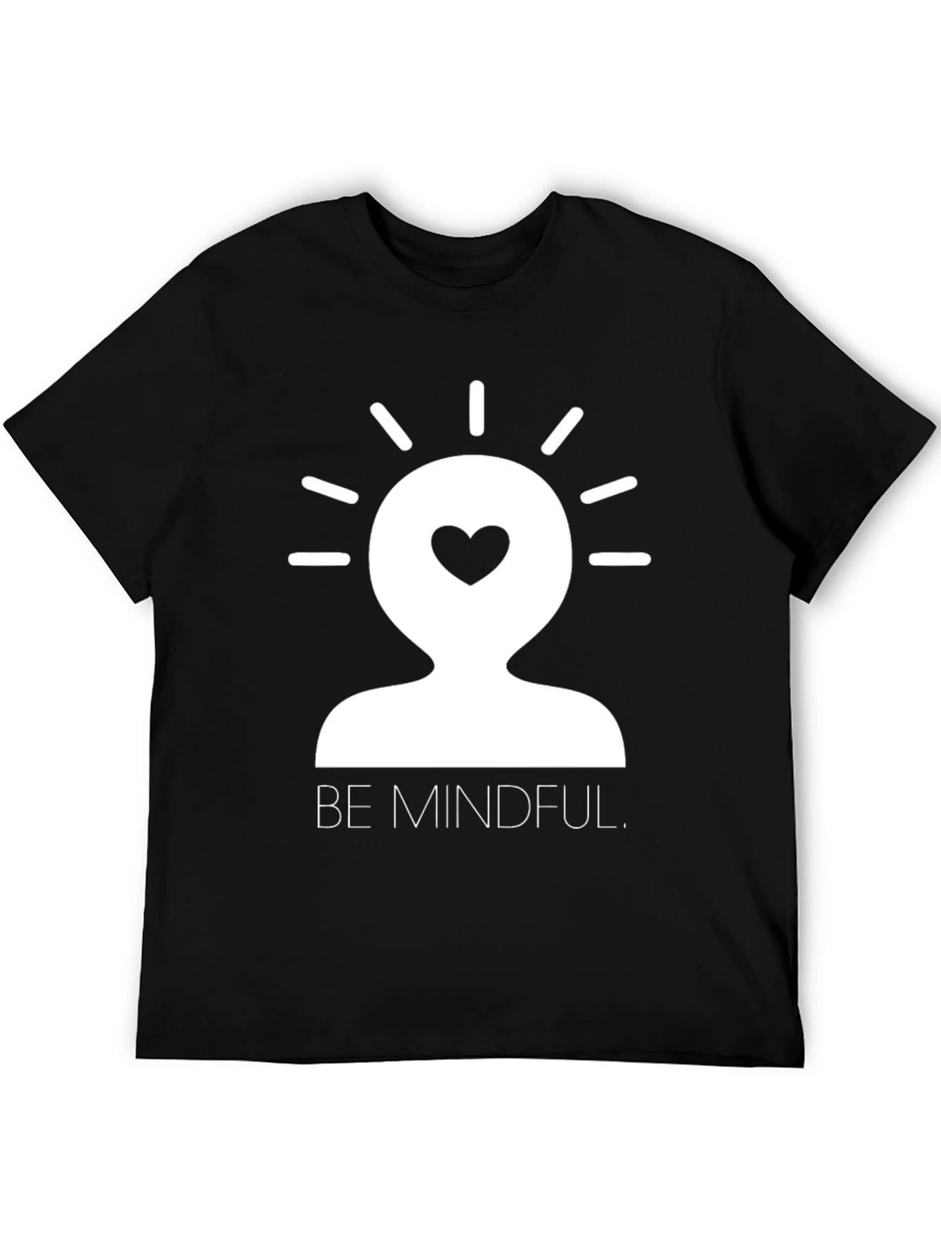 Be Mindful Graphic Tee - Black Cotton T-Shirt