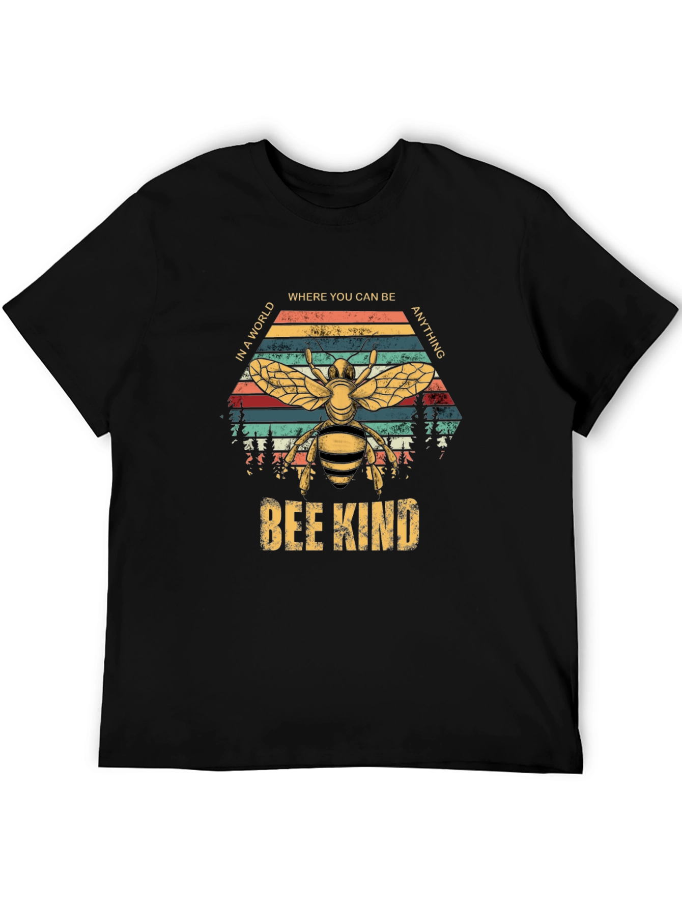 Bee Kind Graphic T-Shirt - Retro Style