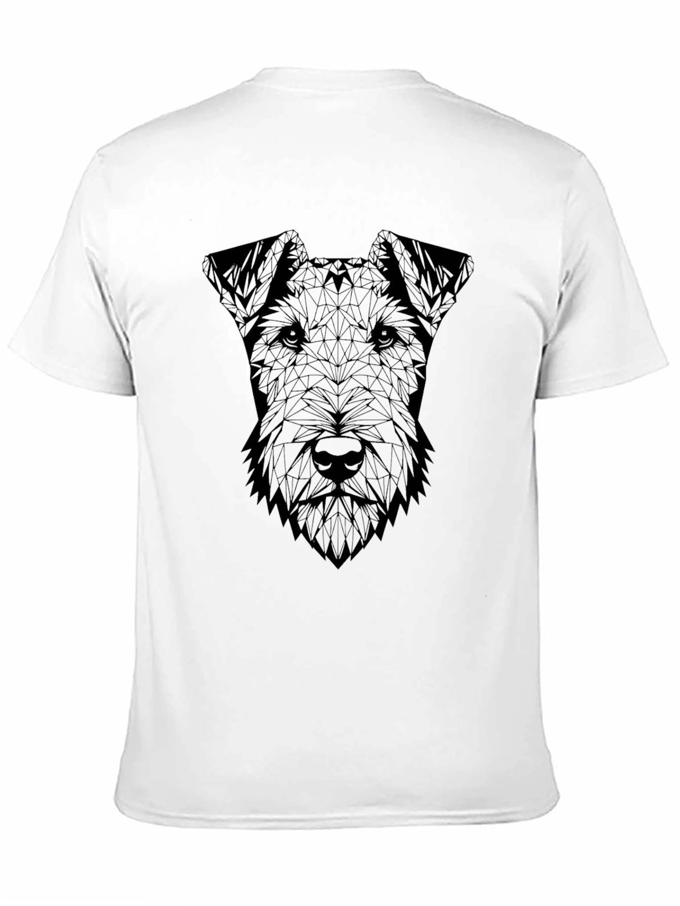 Geometric Dog Graphic Tee - Modern Style