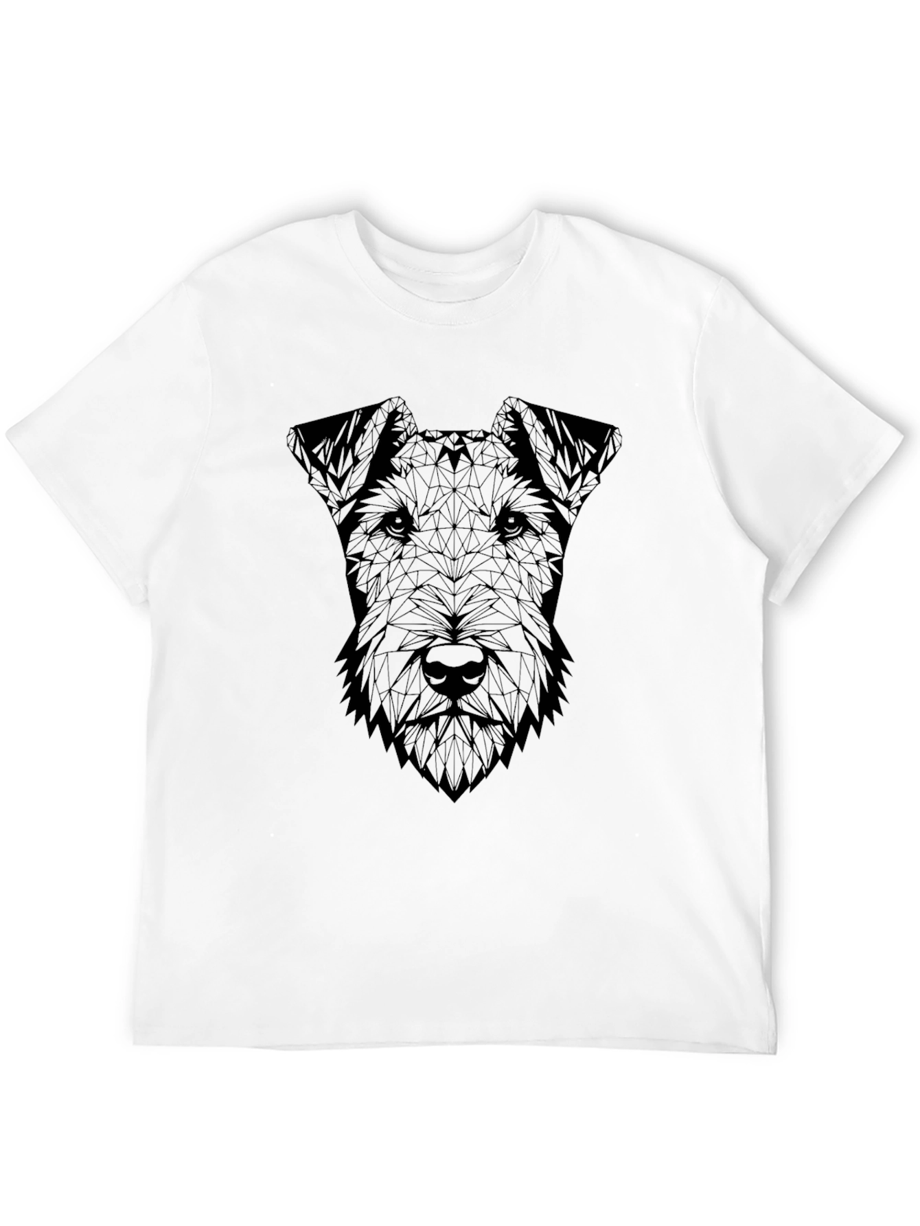 Geometric Dog Graphic Tee - Modern Style