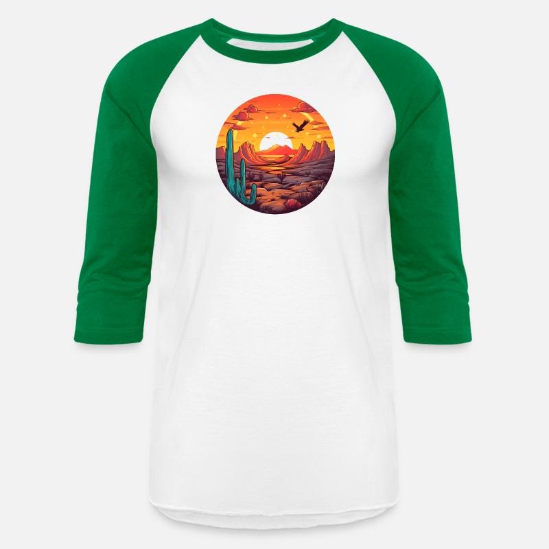 Eagle Sunset Circular Landscape Graphic