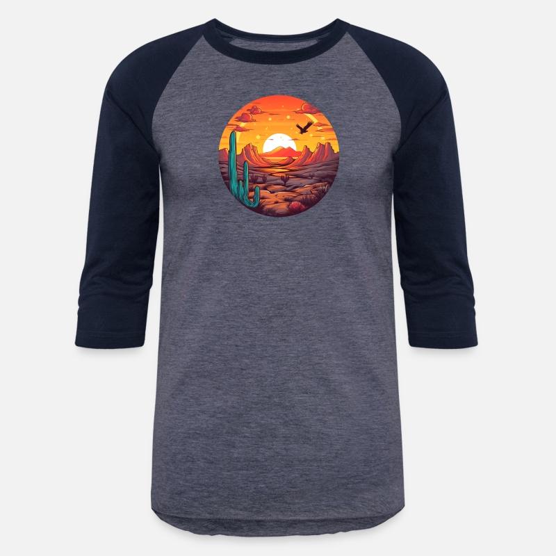 Eagle Sunset Circular Landscape Graphic