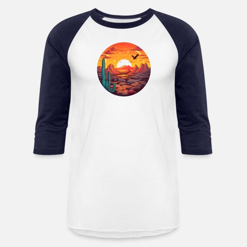 Eagle Sunset Circular Landscape Graphic