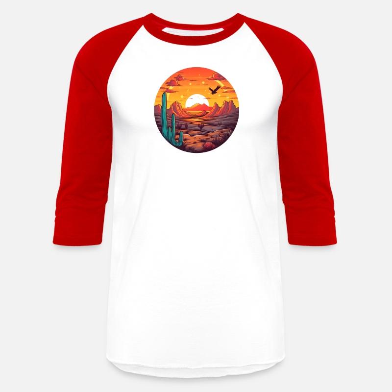 Eagle Sunset Circular Landscape Graphic