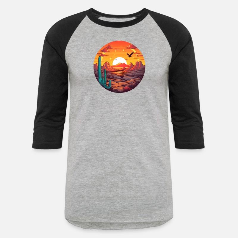 Eagle Sunset Circular Landscape Graphic
