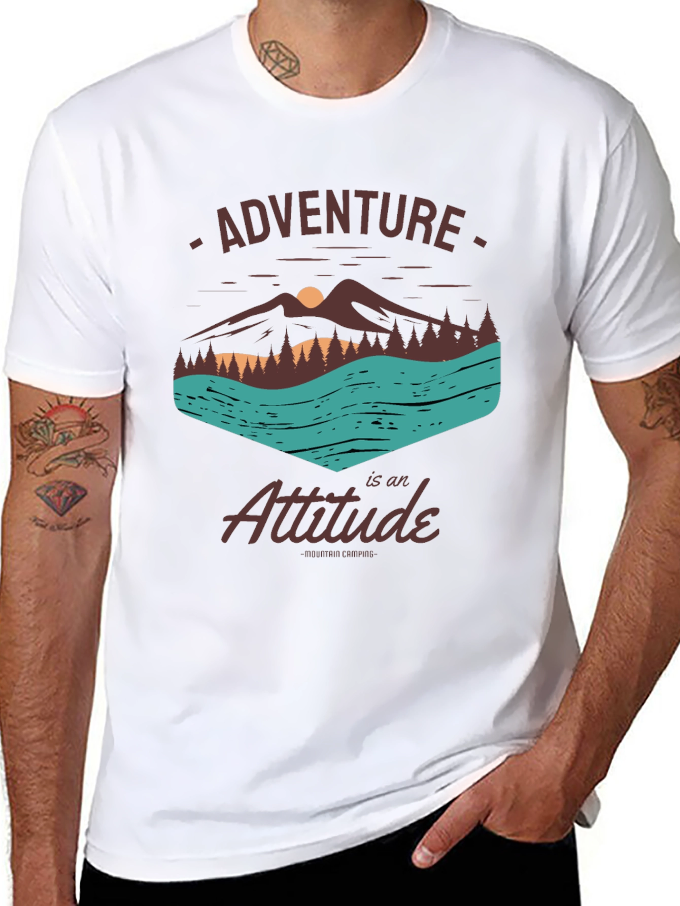 Adventure Attitude Black Graphic Tee