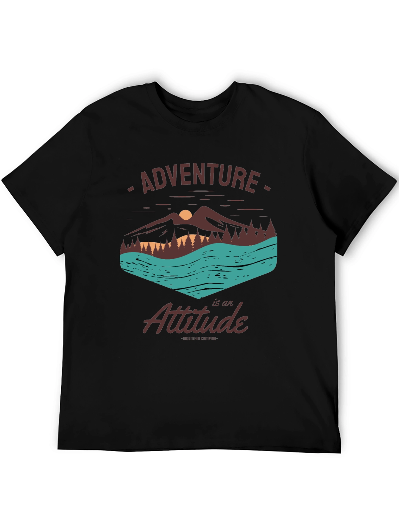 Adventure Attitude Black Graphic Tee