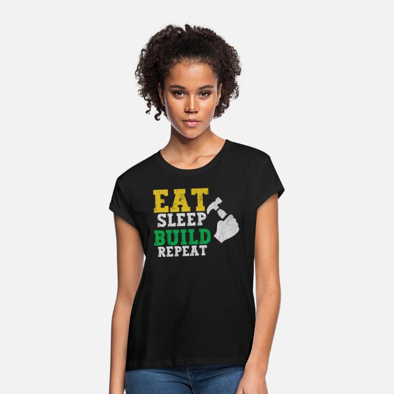 Eat Sleep Build Repeat Builder Fathers Day Gift