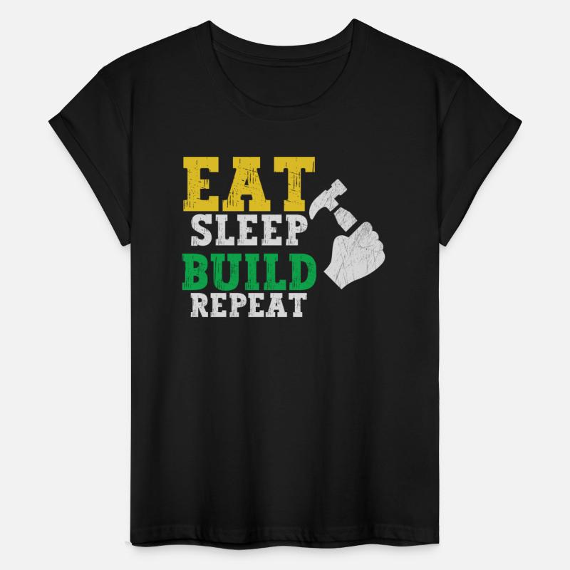 Eat Sleep Build Repeat Builder Fathers Day Gift