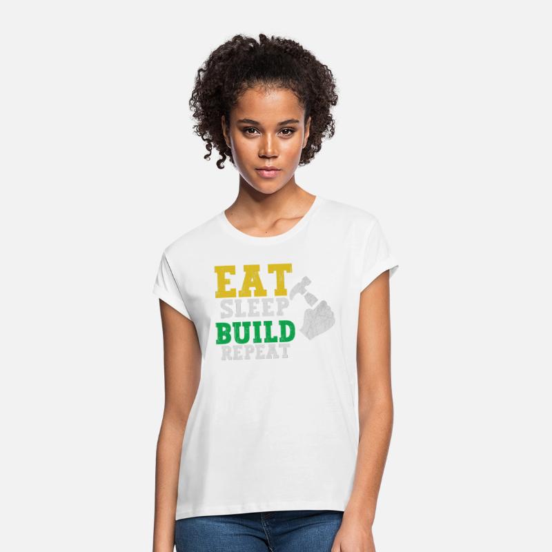 Eat Sleep Build Repeat Builder Fathers Day Gift