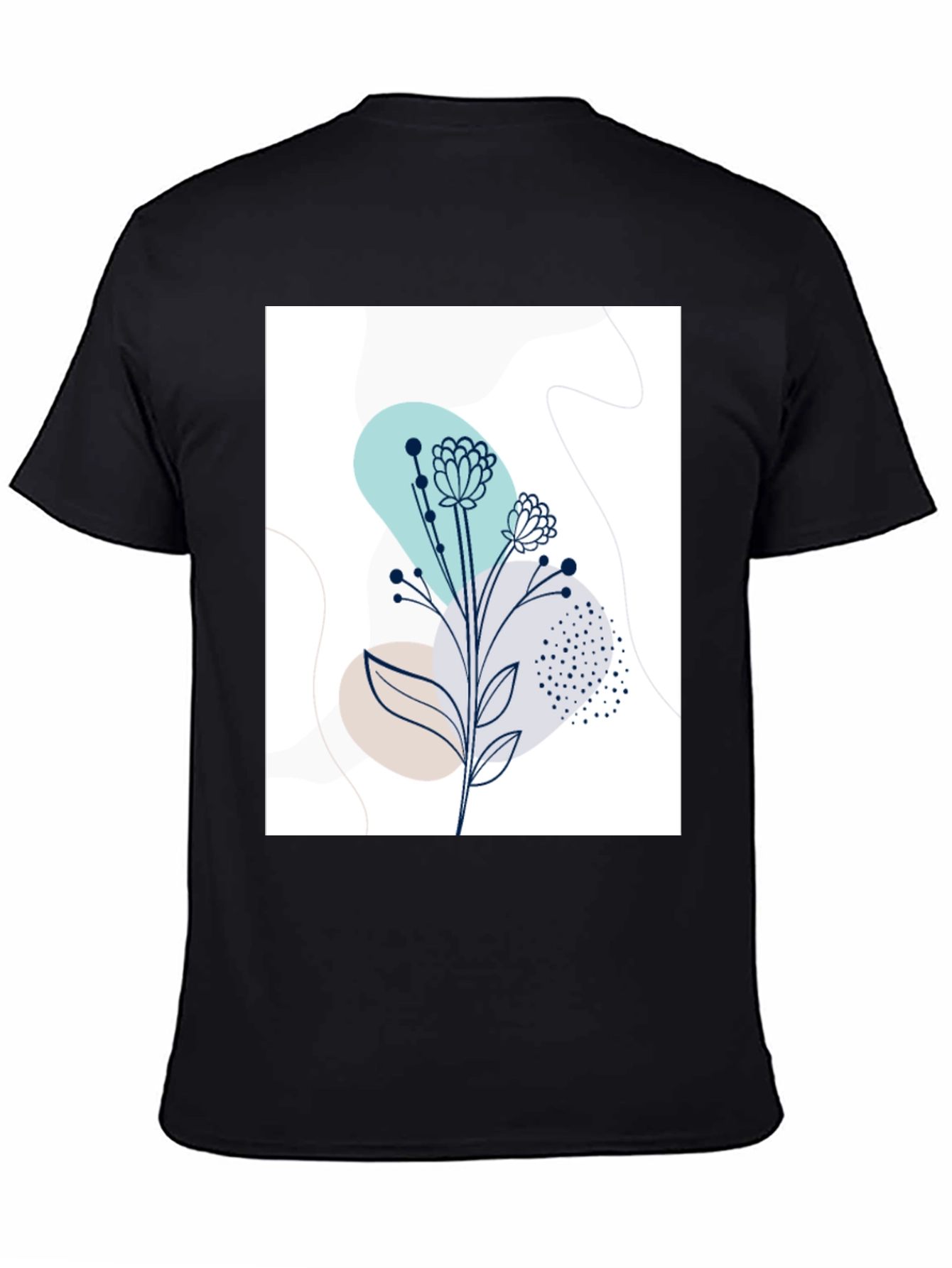 Modern Floral Graphic Tee - Stylish Botanical Design