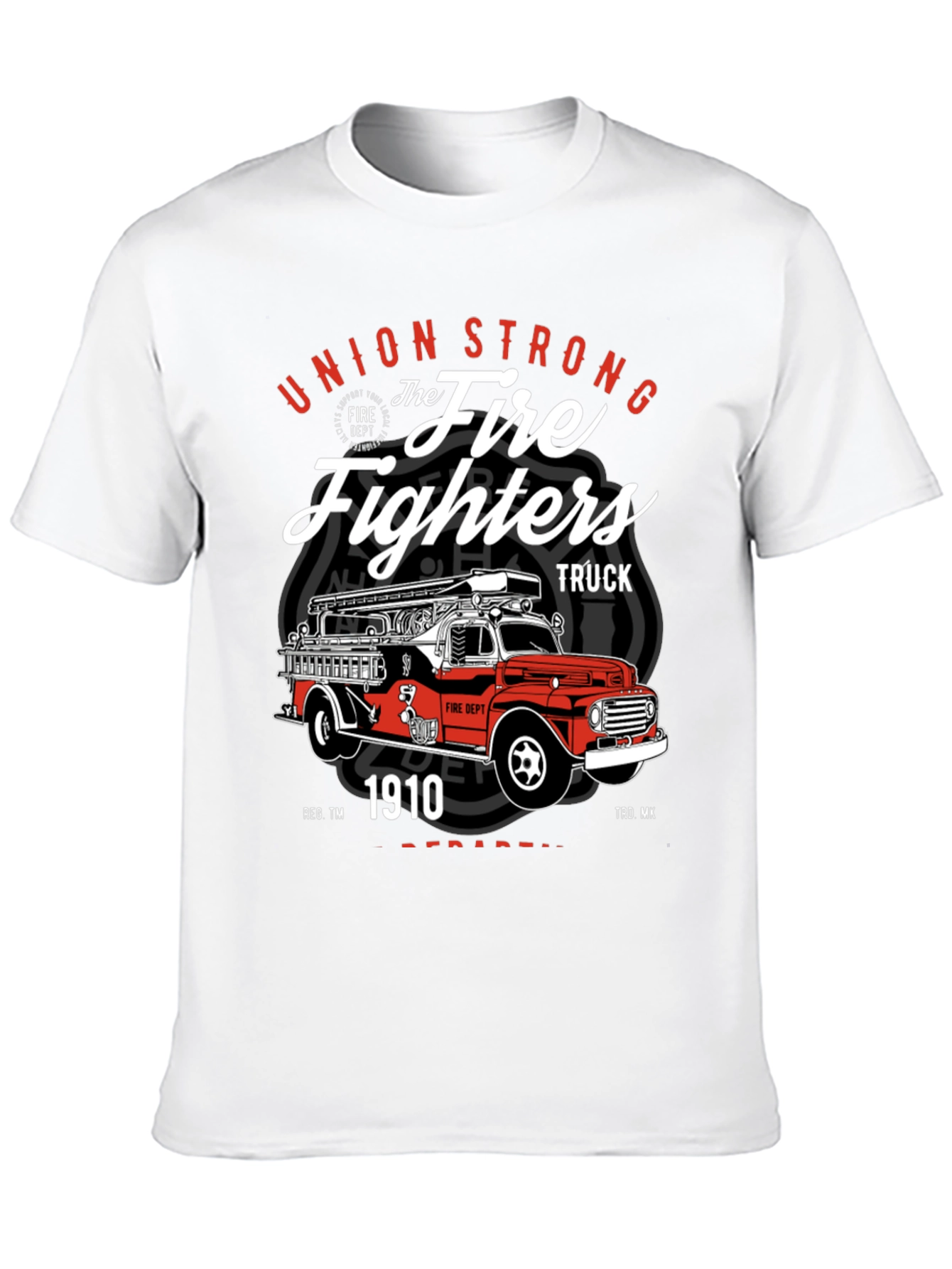 Union Strong Firefighters Truck T-Shirt