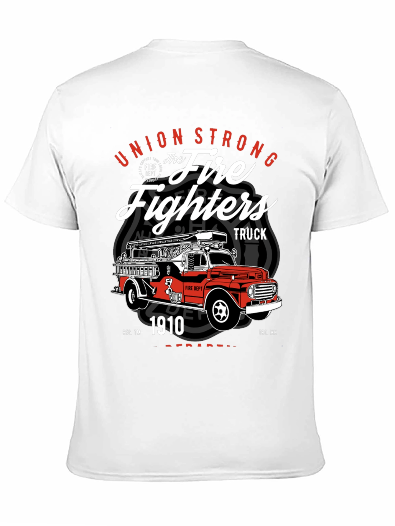 Union Strong Firefighters Truck T-Shirt